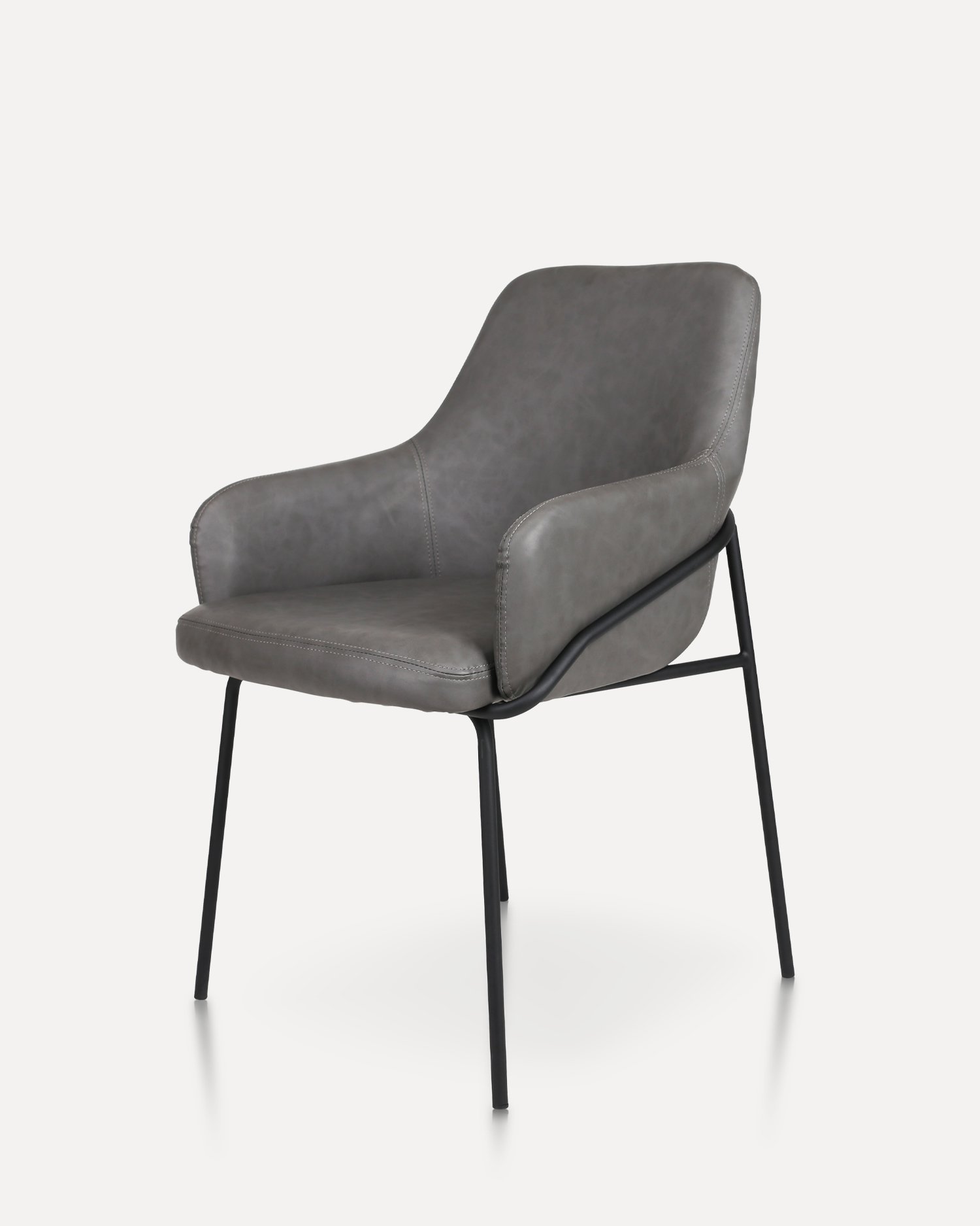 Skórzane krzesło do jadalni z ramieniem Skórzane krzesło do jadalni z ramieniem