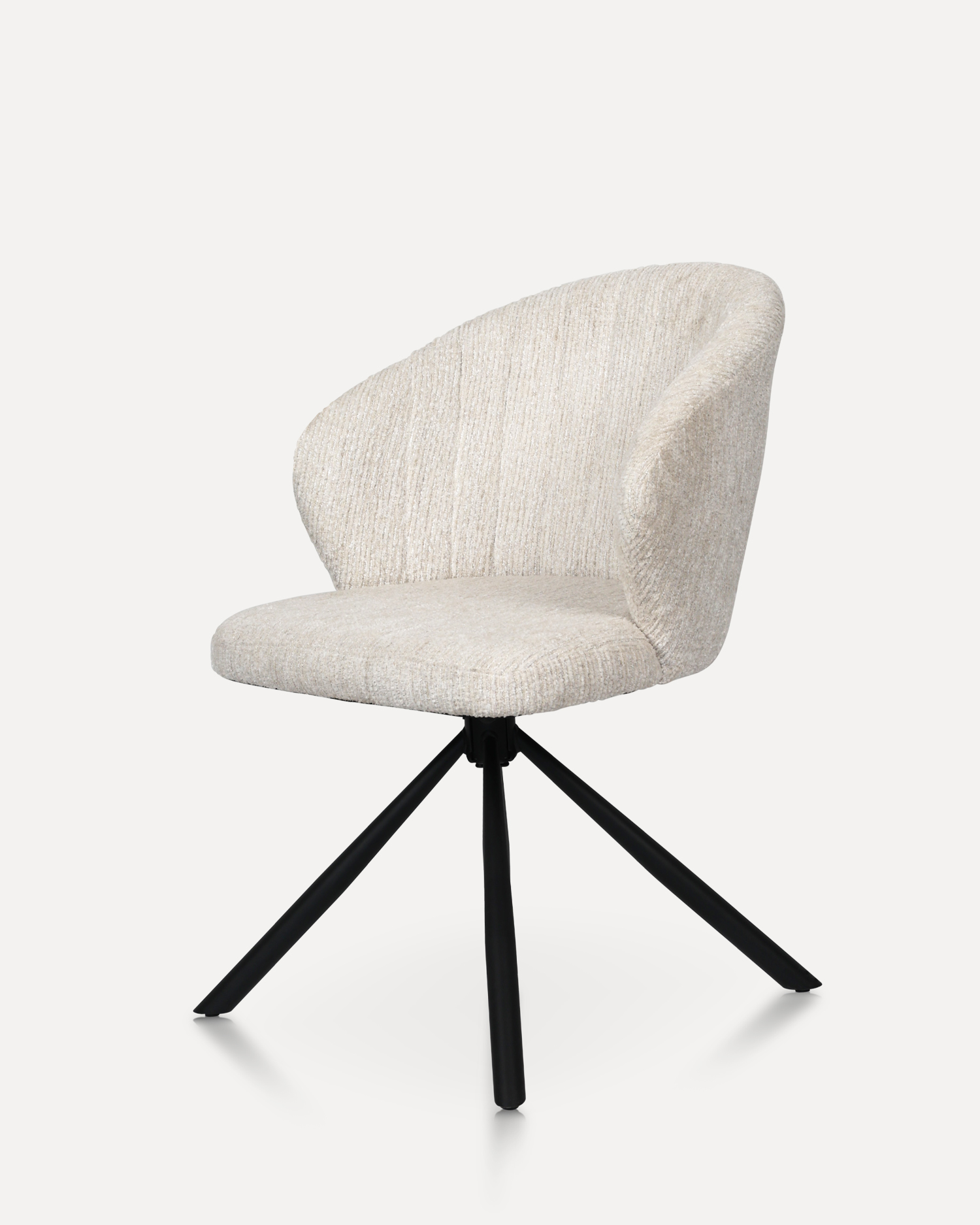 Białe obrotowe krzesła do jadalni