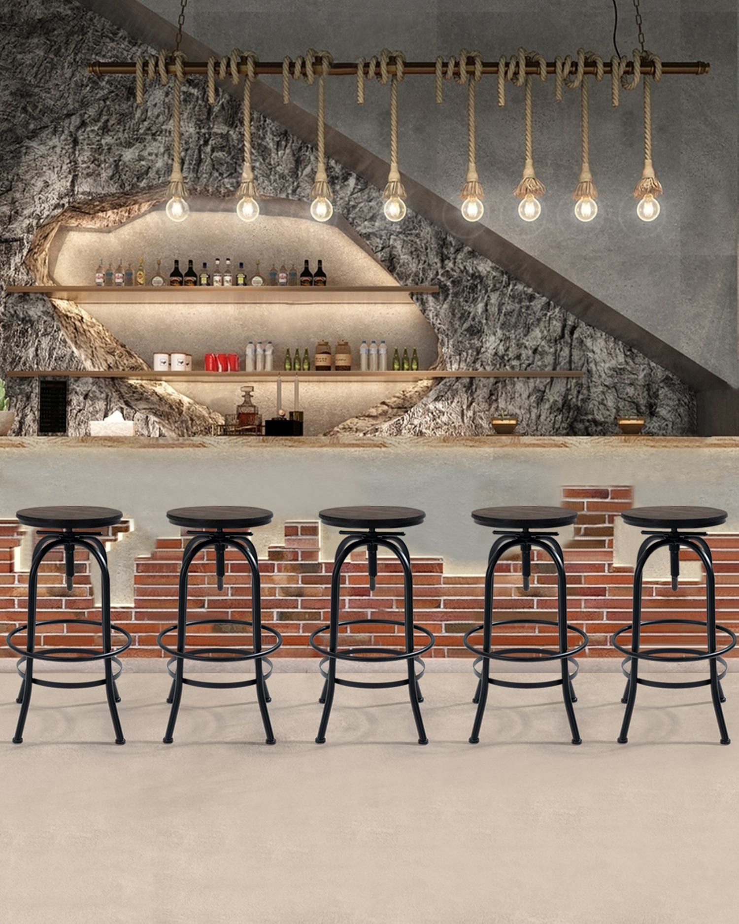 Regulowany żelazny stołek Regulowany żelazny stołek