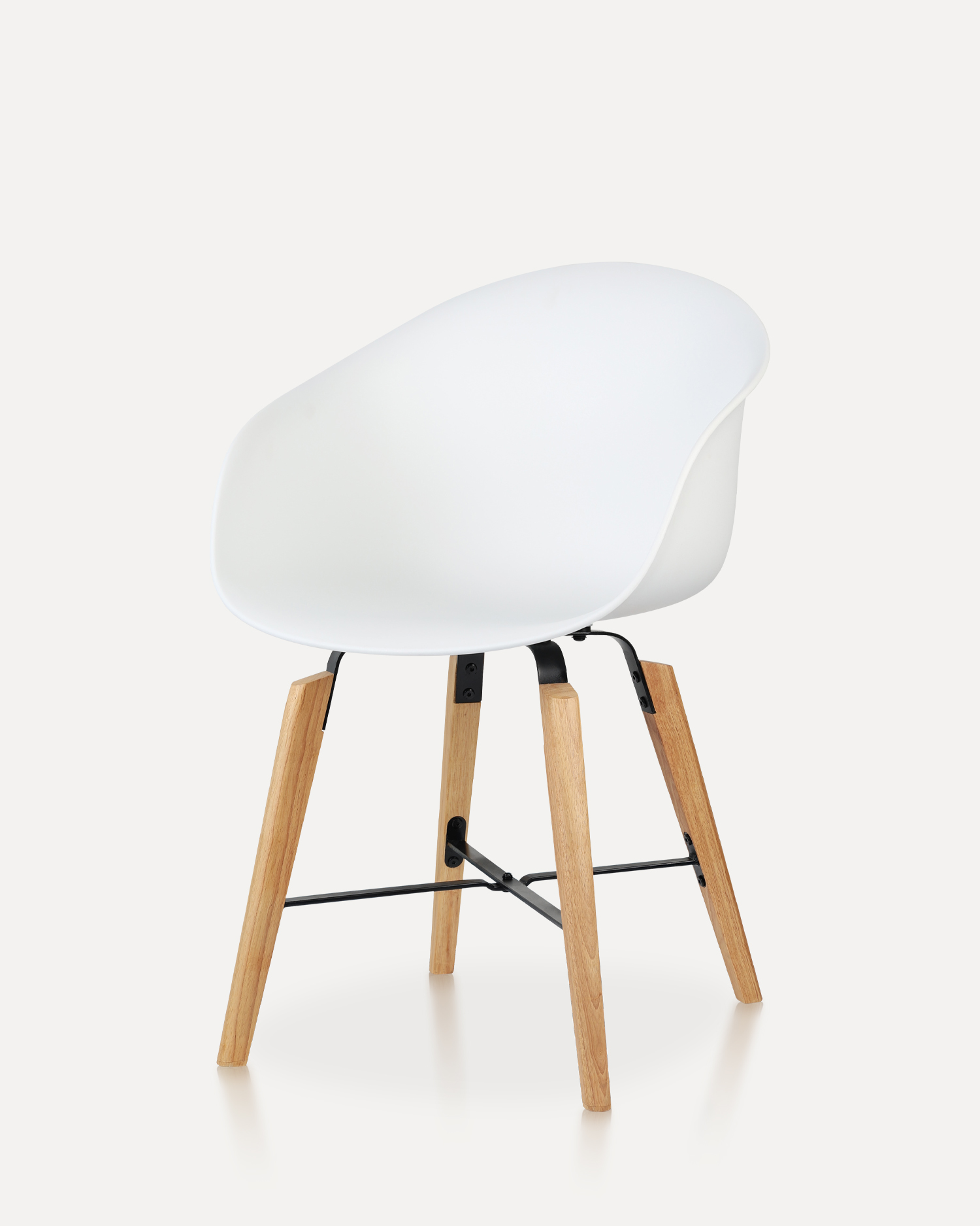 Krzesło White Shell - z podłokietakami